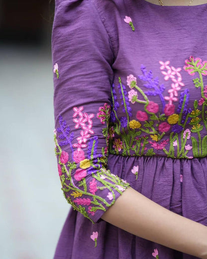 Embroidered Purple