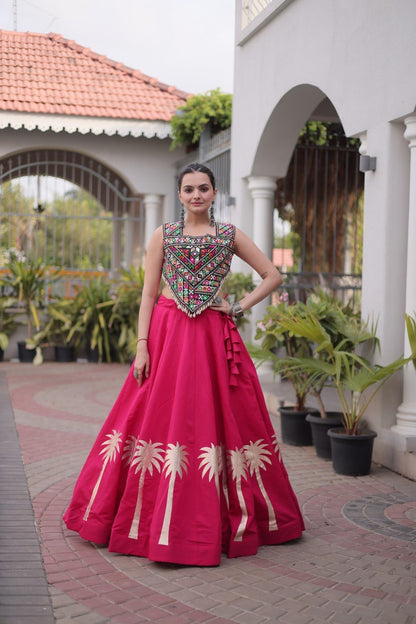 RangBhoomi Navratri Lehenga Choli Collection 2026 — Roman Fabric with Kutchi Embroidery