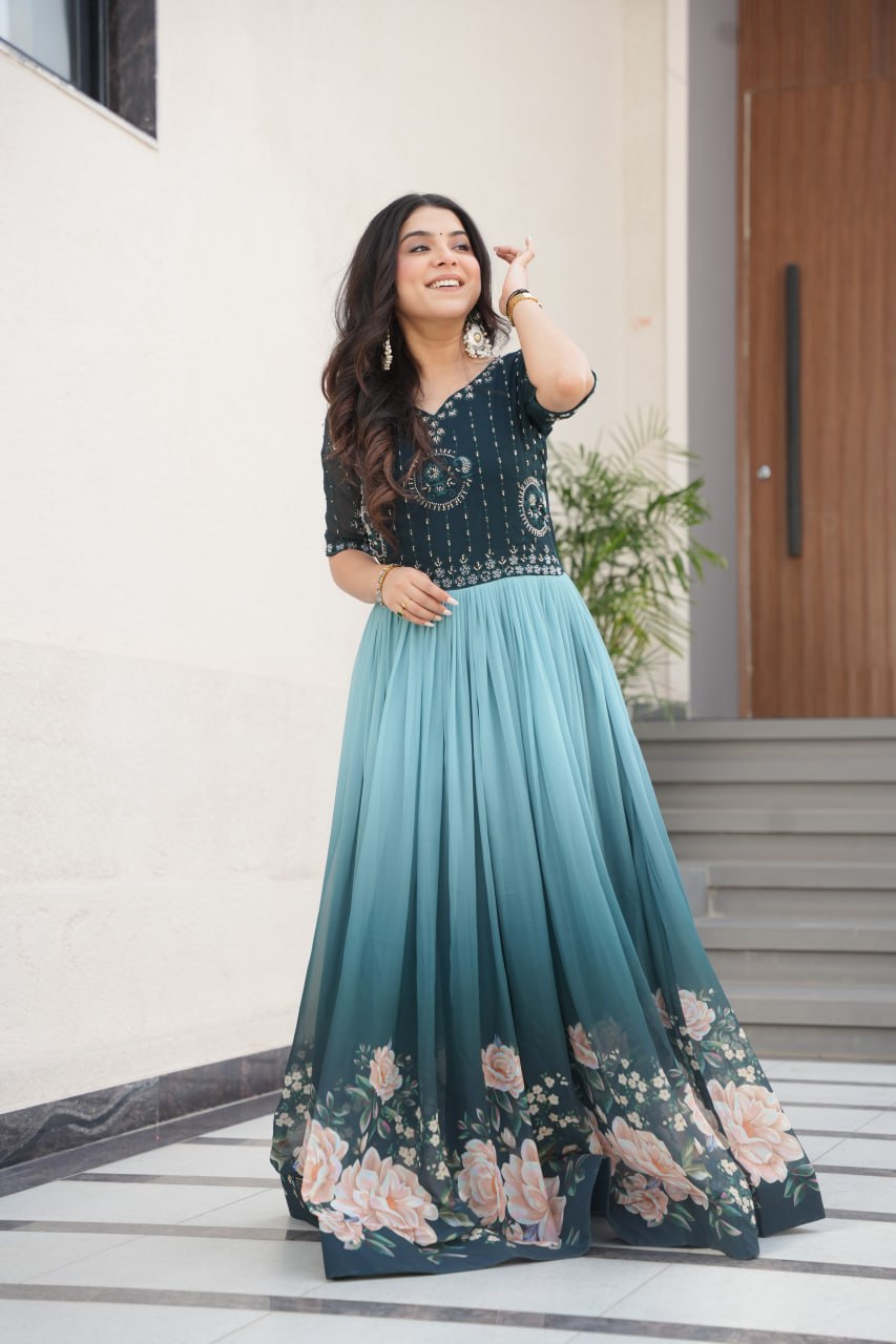 Exquisite Floral Gown