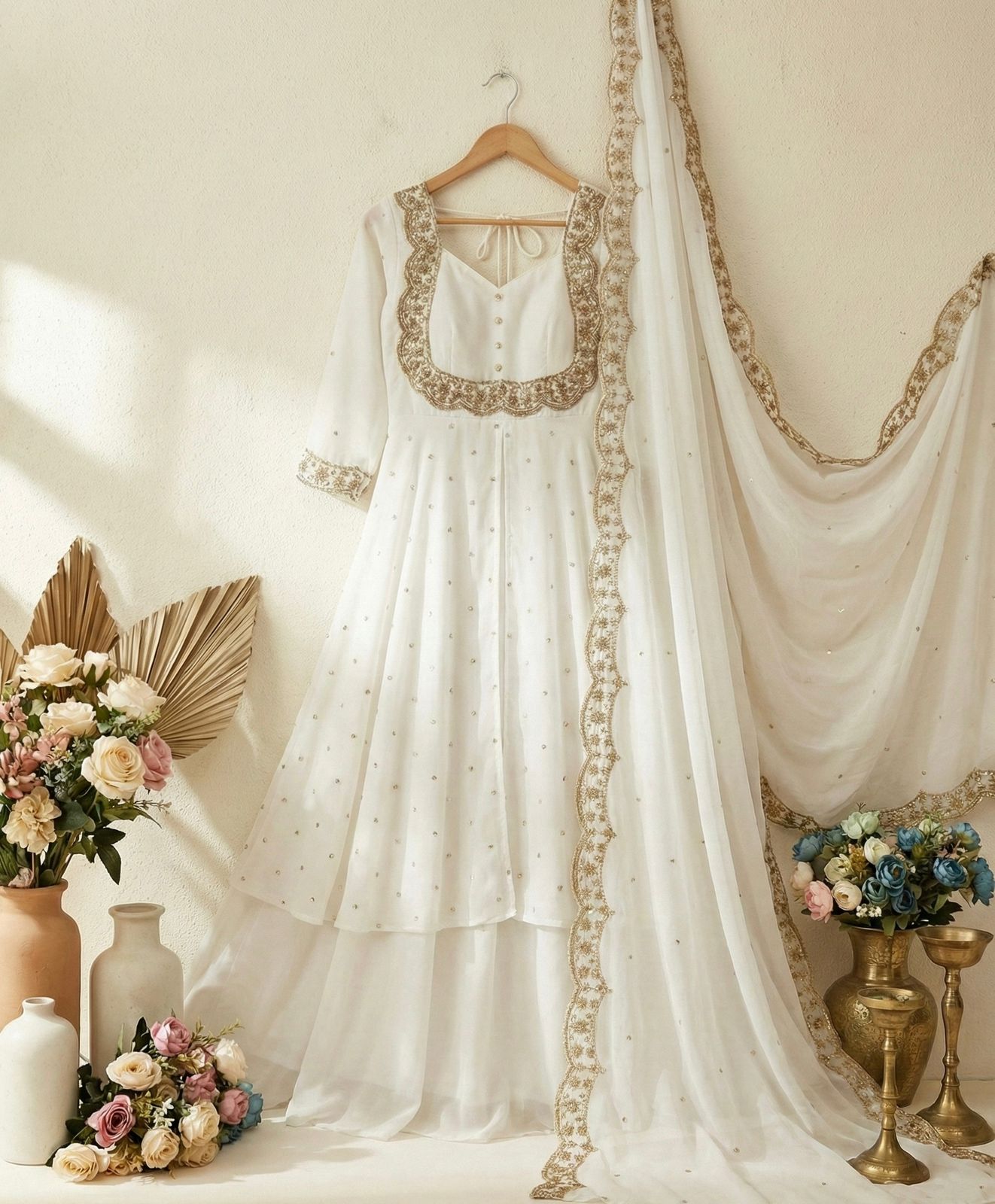 Elegant Skirt and Cape Ensemble for Modern and Traditional Fashion