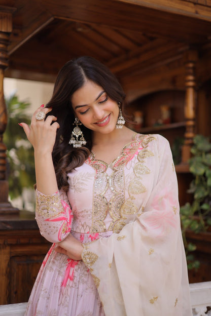 Elegant Premium Ready-to-Wear Gown with Matching Dupatta Set