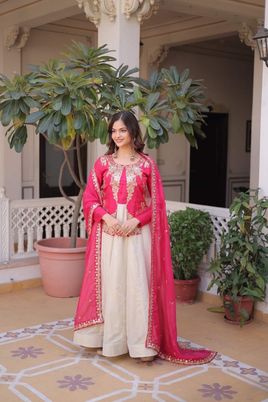 Elegant Gown and Dupatta Set Collection 2026 by RangBhoomi