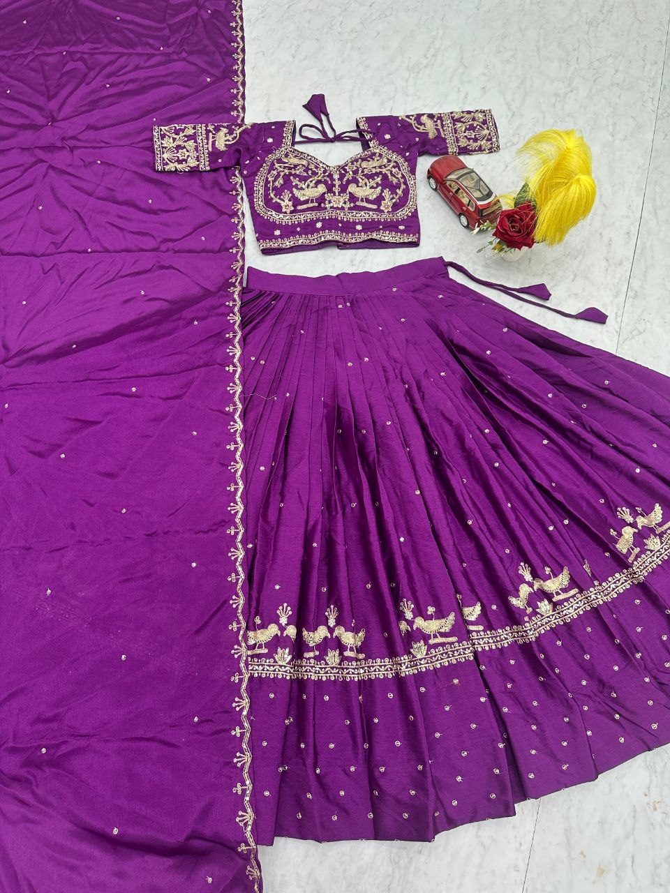 RangBhoomi Exclusive New Festival Lehenga Choli Set with Heavy Embroidery and Sequins