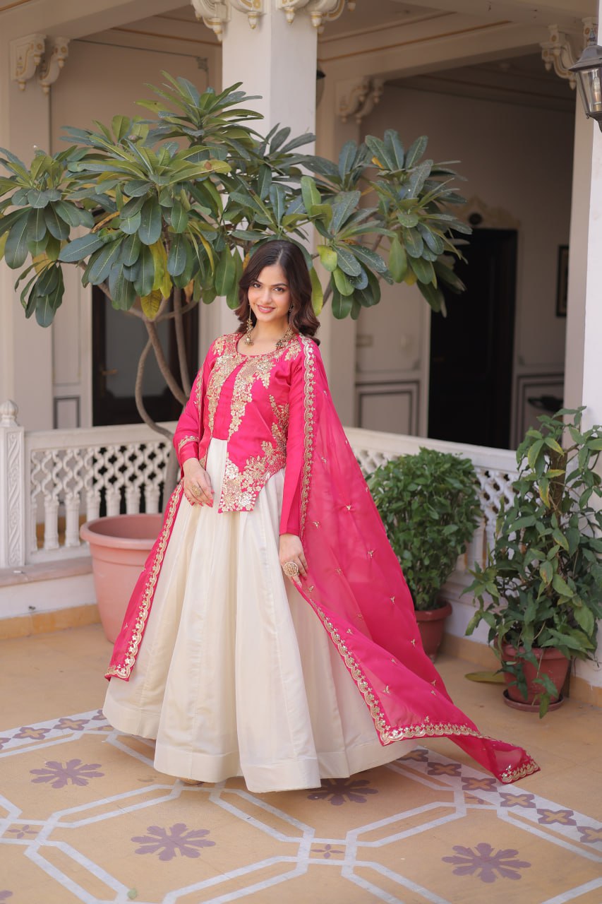 Elegant Gown and Dupatta Set Collection 2026 by RangBhoomi