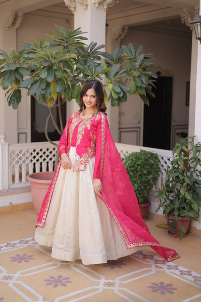 Elegant Gown and Dupatta Set Collection 2026 by RangBhoomi