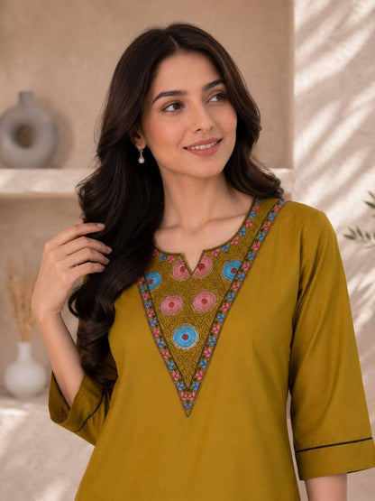 RangBhoomi Premium Reyon Kurti with Plazo Set - Comfortable Daily & Office Wear