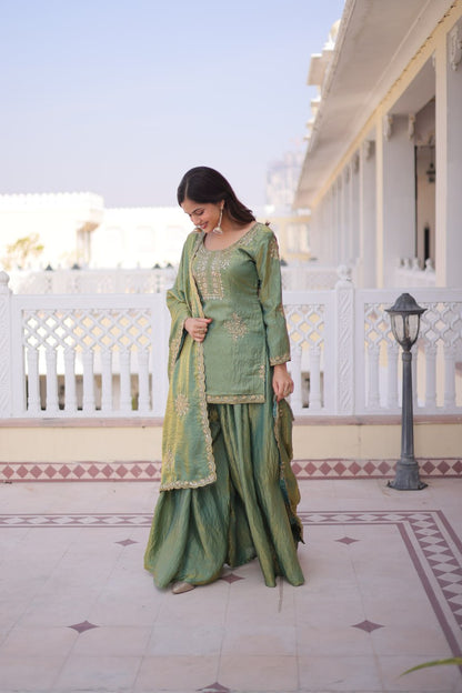 RangBhoomi Premium Designer Ready-to-Wear Top, Sharara, and Dupatta Collection 2026
