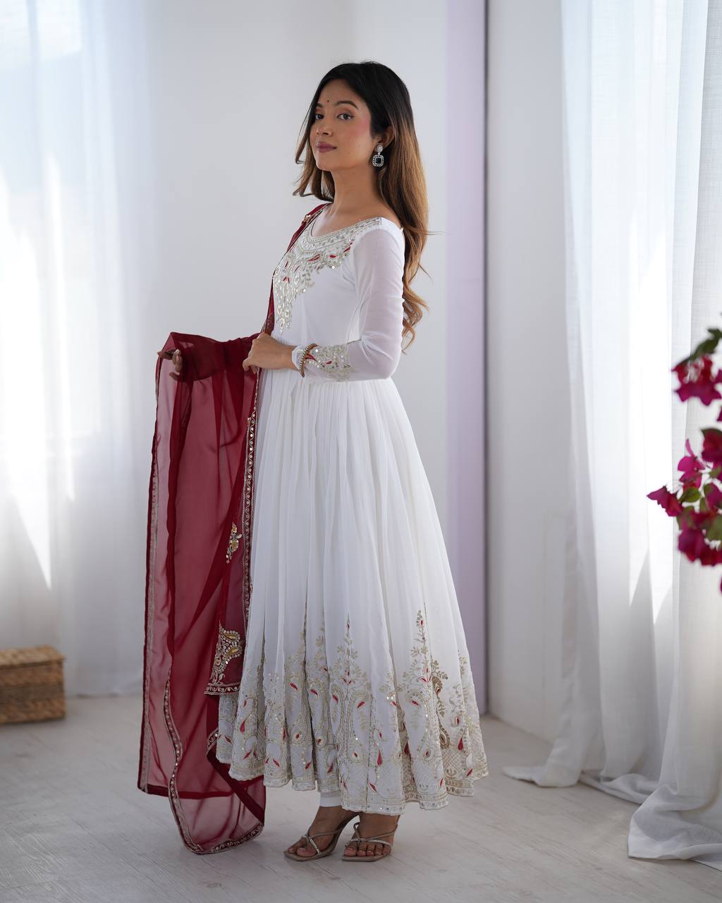 Stun at Every Celebration in This Embroidered Party Gown Set