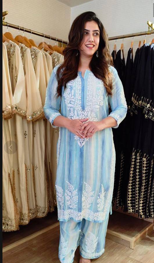 Elevate Your Summer Style with RangBhoomi's Designer Set Featuring Elegant Embroidered Work in Two Unique Prints