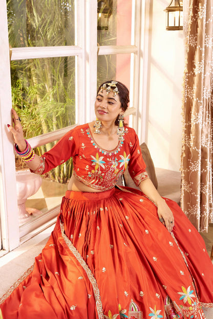 RangBhoomi New Launch Wedding Collection Bridal Lehenga Choli with Rich Embroidery and Silk Fabric