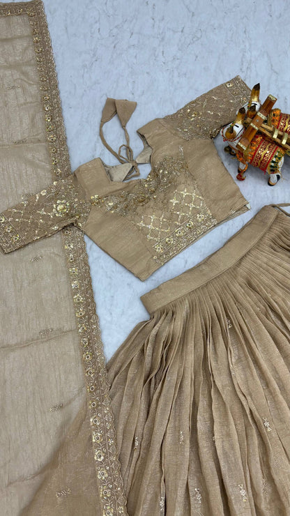 RangBhoomi Real Modeling Wedding Lehenga Choli with Heavy Embroidery and Pure Crunchy Fabric