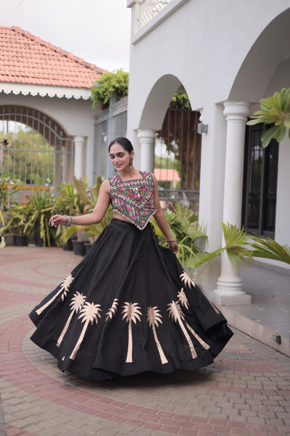 RangBhoomi Navratri Lehenga Choli Collection 2026 — Roman Fabric with Kutchi Embroidery