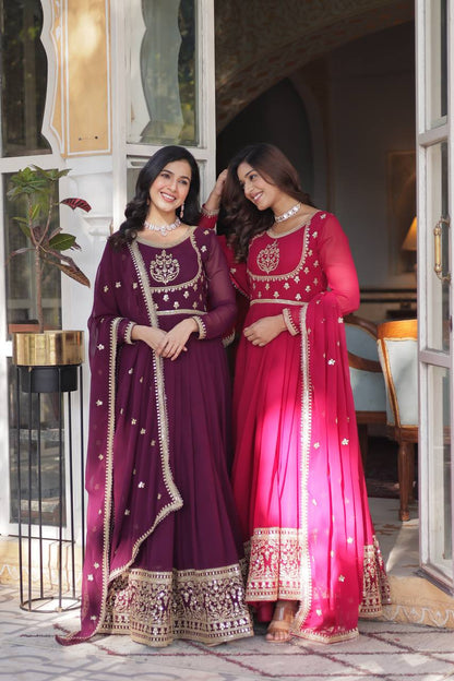 Indian Wedding Gown with Dupatta - Party Wear 2025