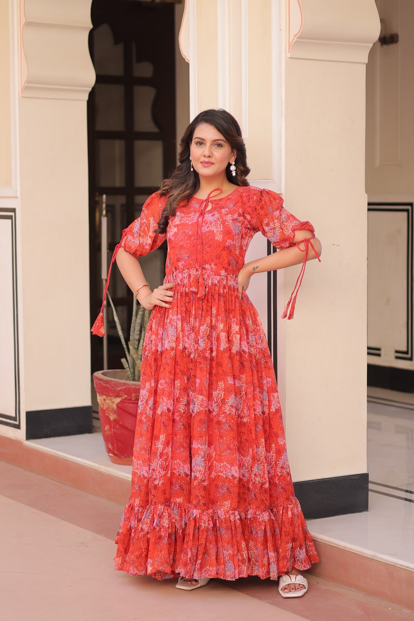 Printed Gown