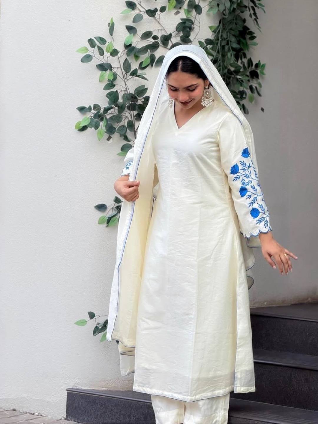 RangBhoomi Designer Summer Party Pants Set – Stylish & Comfortable Roman Silk Ensemble