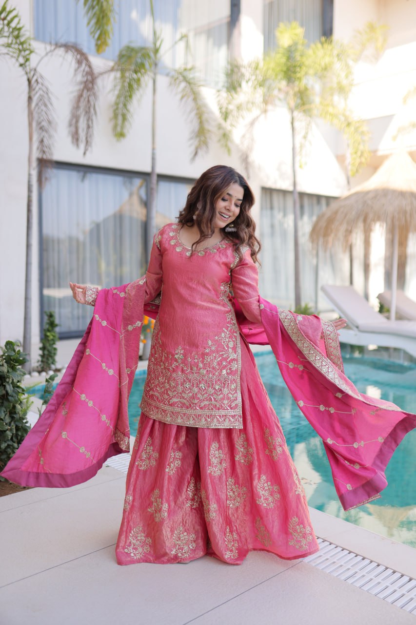RangBhoomi Premium Designer Ready-to-Wear Top, Sharara, and Dupatta Collection 2026