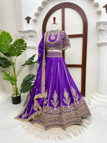 RangBhoomi Heavy Boutique Vichitra Silk Lehenga — Premium Designer Ensemble