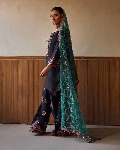 RangBhoomi Elegant Women's Ethnic Wear Set with Heavy Embroidery and Soft Butterfly Net Dupatta