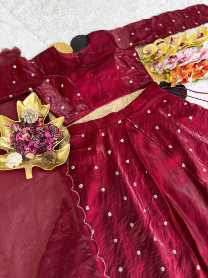 New Arrival: Top Trending Fully Stitched Soft Space Silk Lehenga with Elegant Sequins Embroidery and Beautifully Stitched Blouse – Perfect Blend of Traditional Charm and Modern Fashion