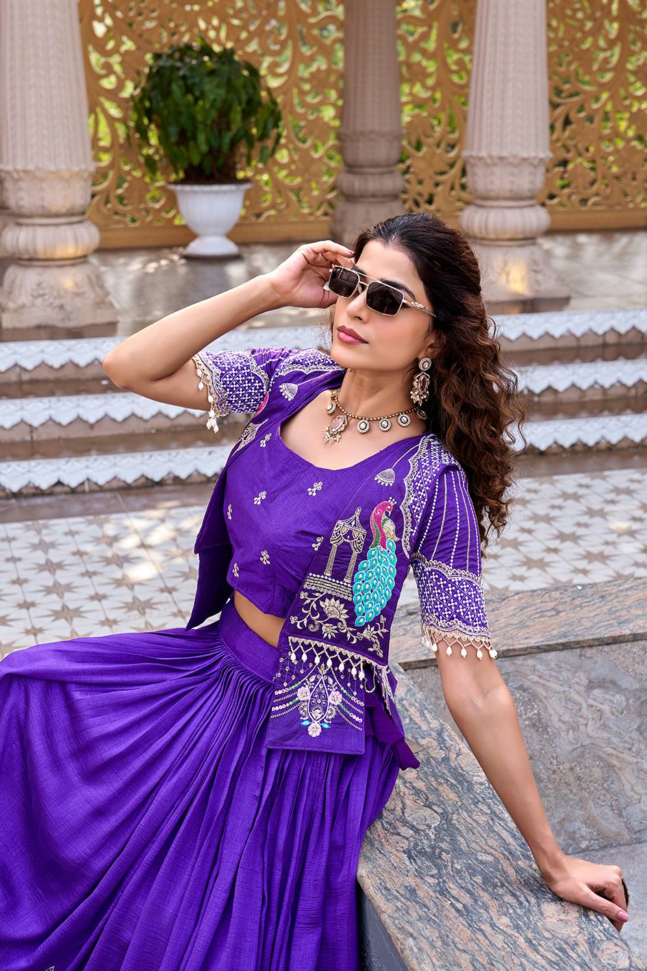 RangBhoomi Elegant Festival Lehenga Choli with Embroidered Koti Set