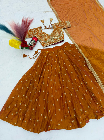 RangBhoomi Festival Embroidered Lehenga Choli — Heavy Embellished Mosh Fabric