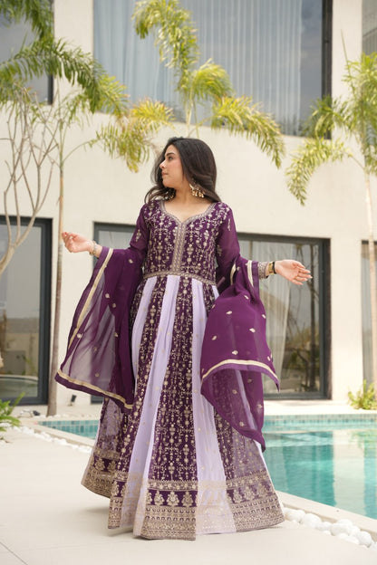 Designer Gown-Dupatta Collection | Zari & Sequin Embroidery