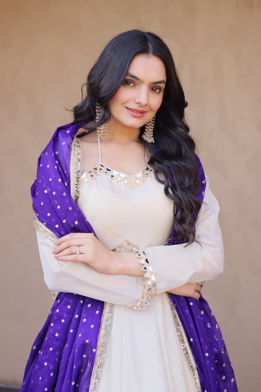Elegant Gown with Dupatta Collection 2026 – Timeless Design with Classic Embroidery