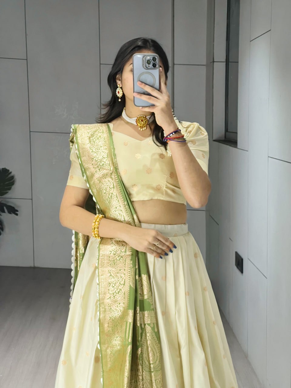 Exquisite Paithani Silk Lehenga with Vibrant Colorful Motifs, Iconic Gold Zari Border, and Signature Satin Silk Dupatta