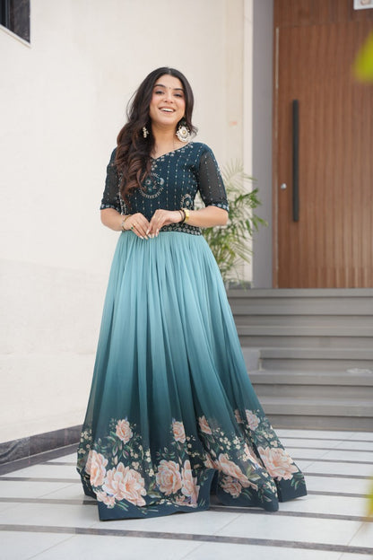 Exquisite Floral Gown