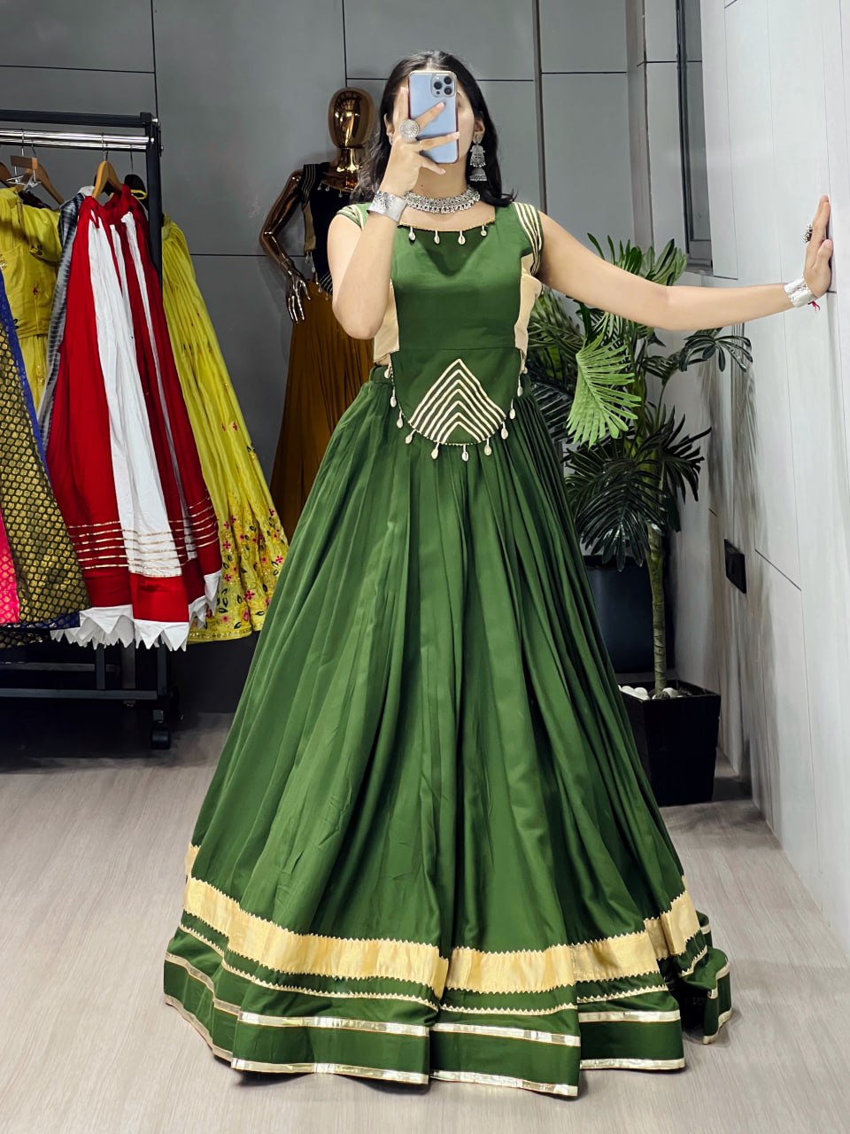 RangBhoomi Ethnic Women Lehenga with Fancy Top — Festive Navratri & Dandiya Set