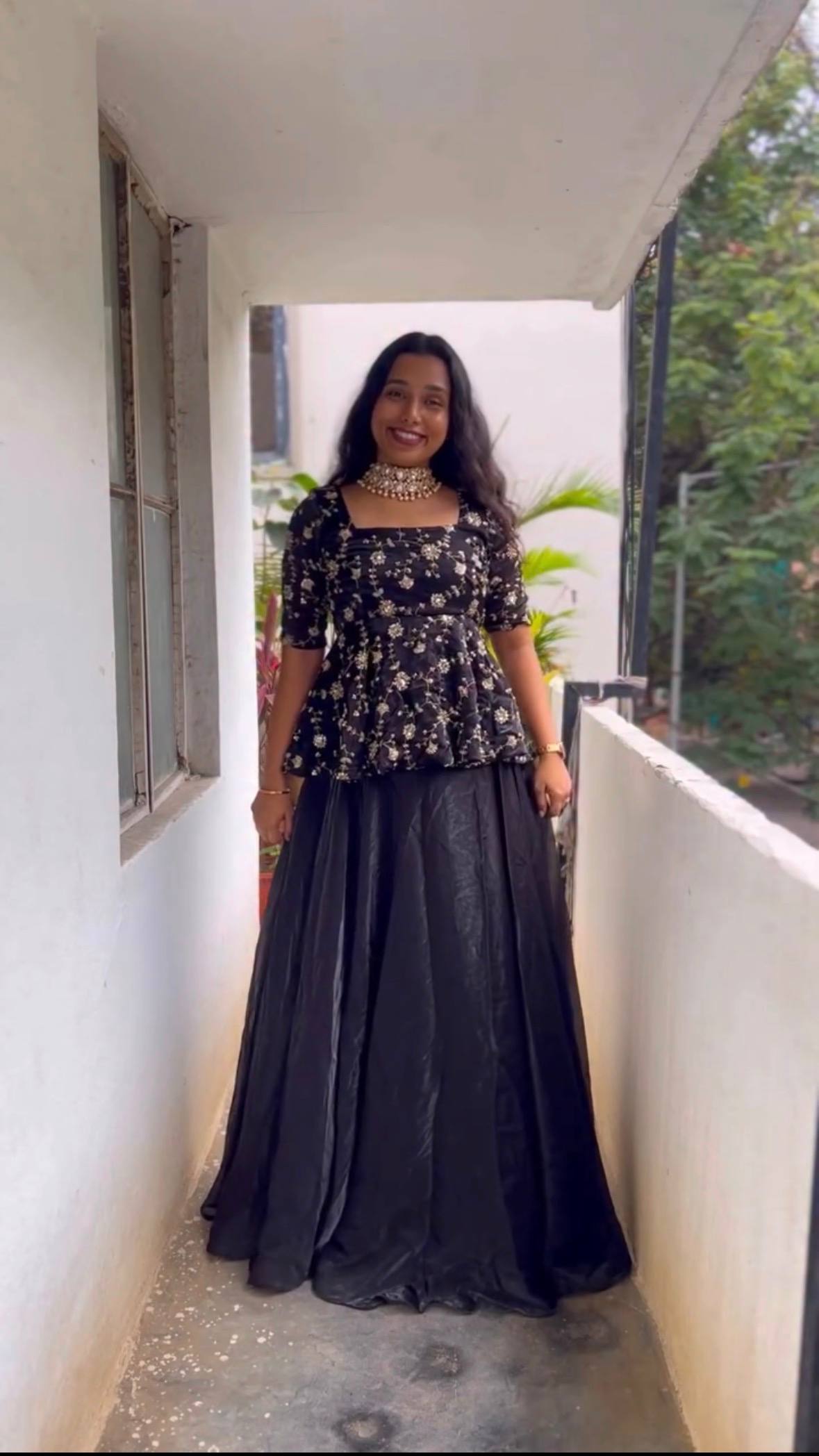 Elegant Space Silk Peplum Lehenga Choli with Exquisite Sequined Embroidery – Perfect Harmony of Style and Comfort