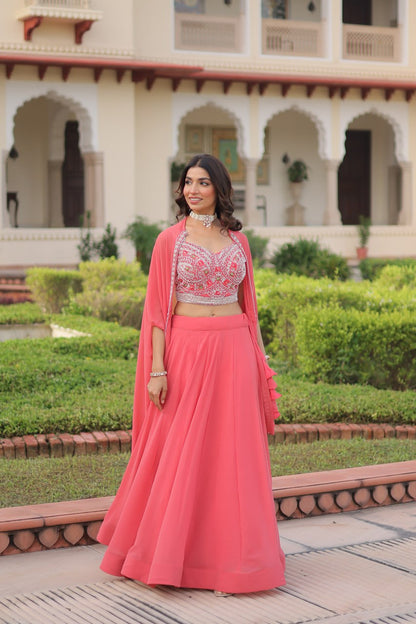 Premium Ready-to-Wear Lehenga Choli Set with Stylish Shrug Jacket