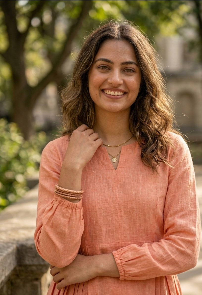 RangBhoomi Elegant Linen Cotton Top and Pant Set – Full-Sleeve Frill Stitch Top with Elastic Waist Pants in Parrot, Peach, and Yellow