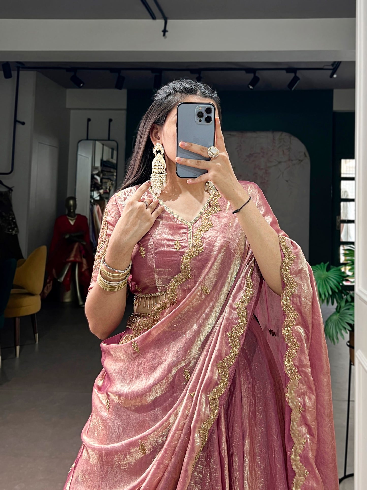 RangBhoomi Elegant Pastel Lehenga Collection with Gold Lace Detailing