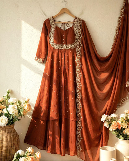 Elegant Skirt and Cape Ensemble for Modern and Traditional Fashion