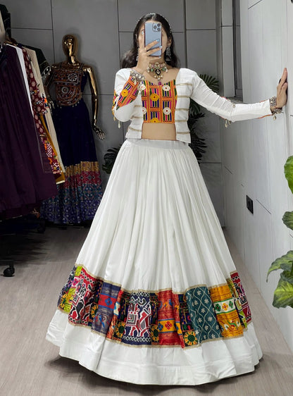 Ethnic Women's Colorful Lehenga with Embroidered Fancy Top – Navratri Special