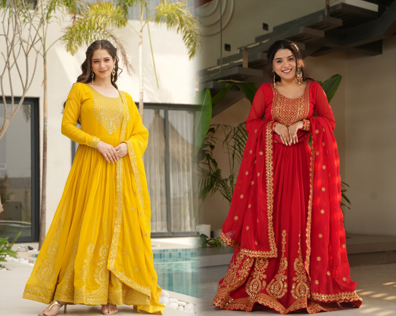Elegant Designer Gown for Indian Celebrations