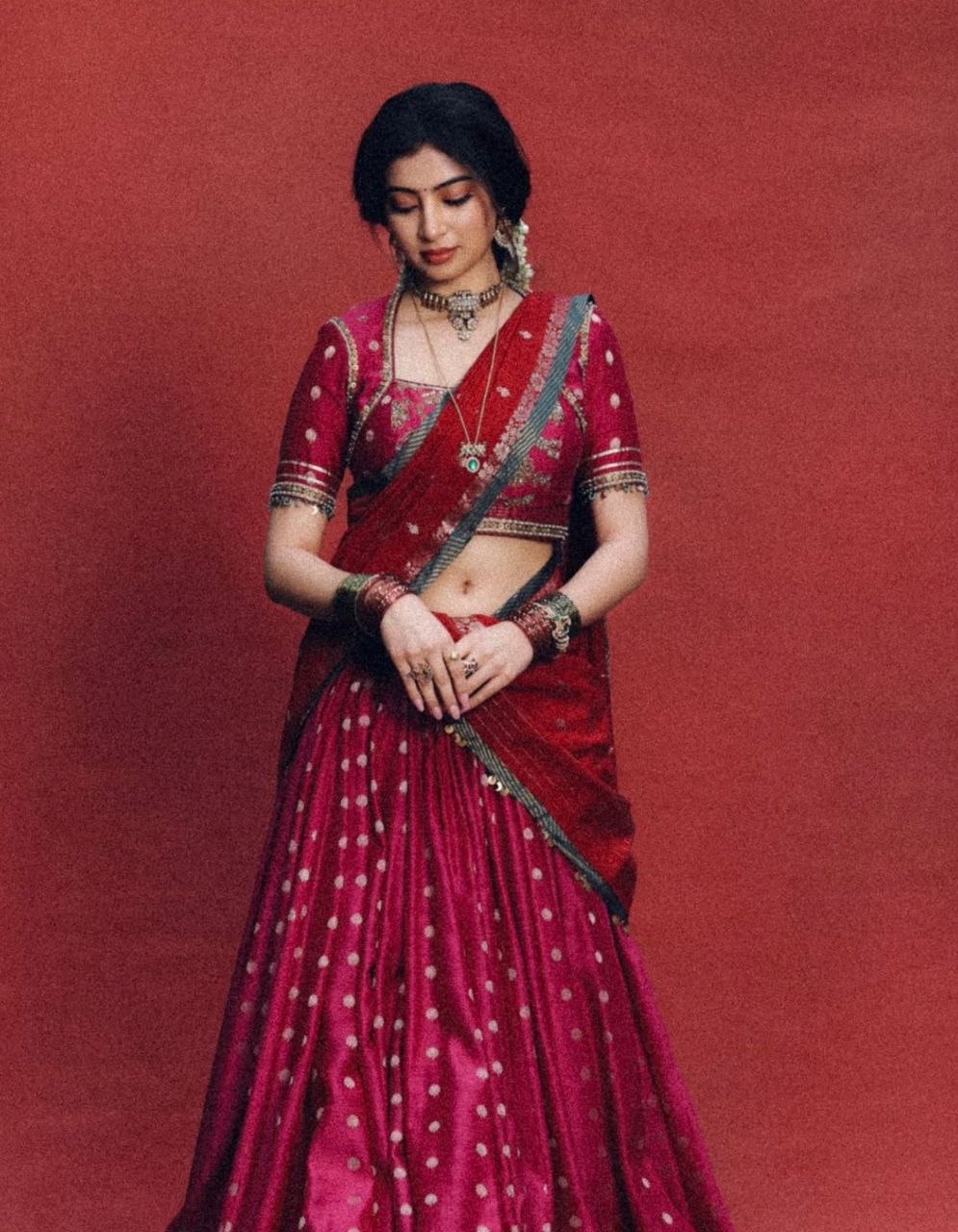 RangBhoomi Bollywood Style Lehenga Choli Set with Embroidered Sequins and Soft Silk Fabric