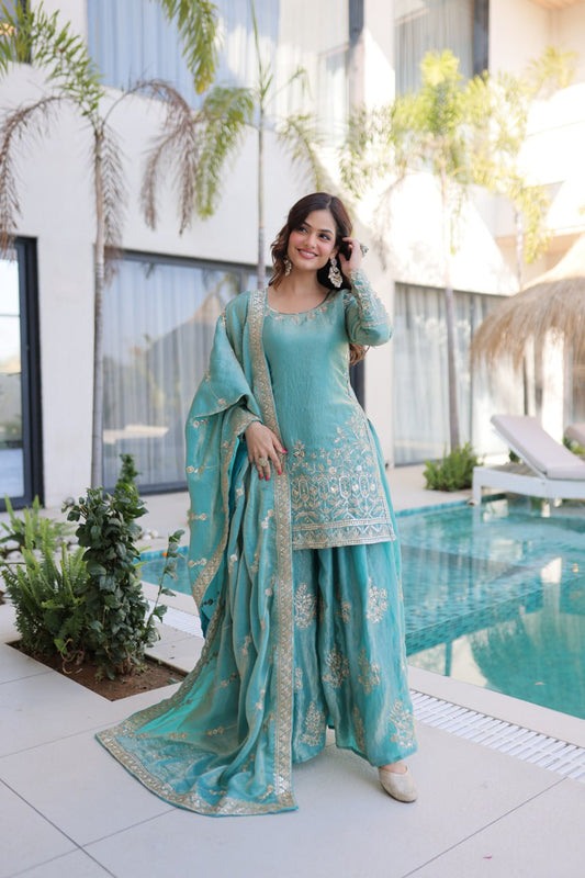 RangBhoomi Premium Designer Ready-to-Wear Top, Sharara, and Dupatta Collection 2026