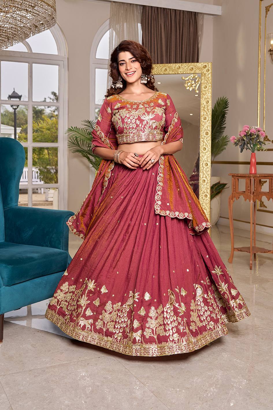 RangBhoomi Exclusive Wedding Collection Elegant Embroidered Lehenga Choli Set