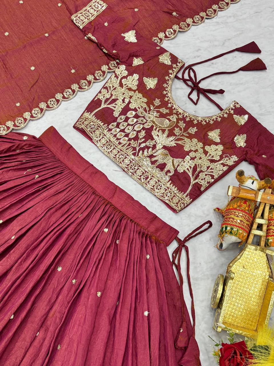 RangBhoomi Exclusive Wedding Collection Elegant Embroidered Lehenga Choli Set