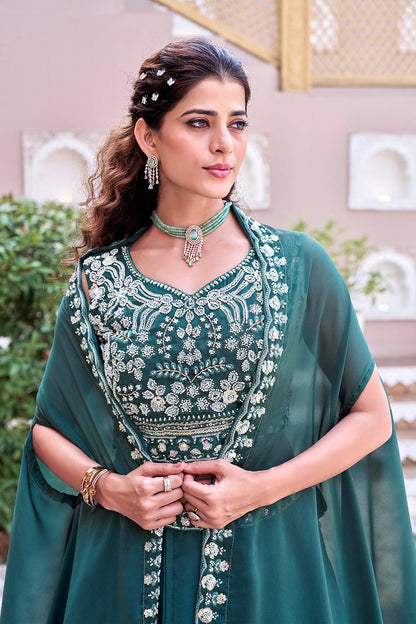 RangBhoomi Exclusive Wedding Special Lehenga Choli Set in Pure Rangoli Silk with Heavy Embroidery and Sequence Detailing