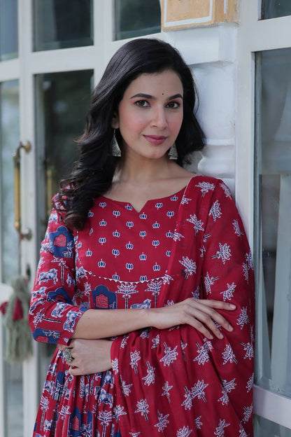 Premium Ready-Made Kurti with Pant & Dupatta Set