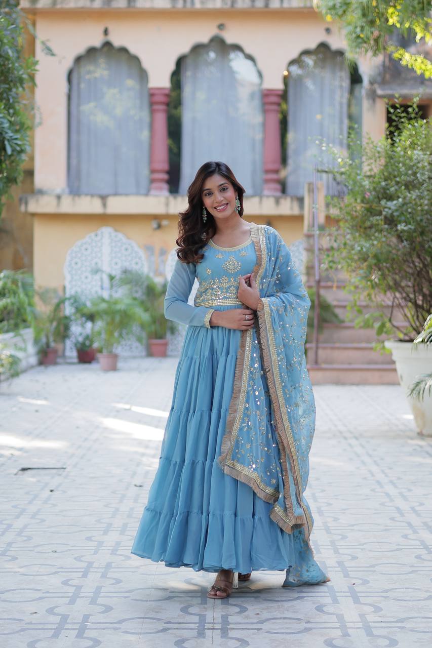 Full Flair Gown: Indian Wedding & Party Wear