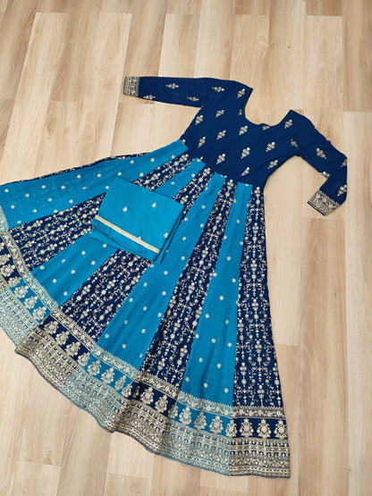 Designer Gown-Dupatta Collection | Zari & Sequin Embroidery