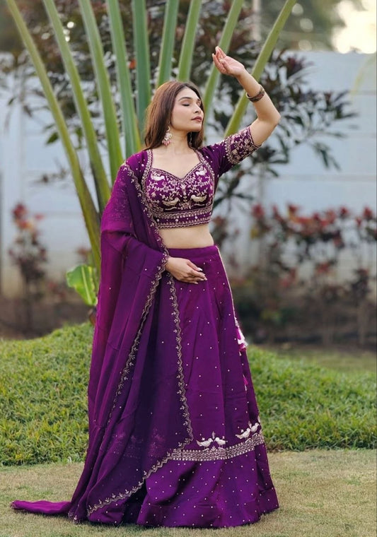 RangBhoomi Exclusive New Festival Lehenga Choli Set with Heavy Embroidery and Sequins