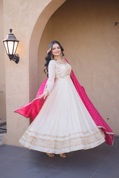 Elegant Gown with Dupatta Collection 2026 – Timeless Design with Classic Embroidery