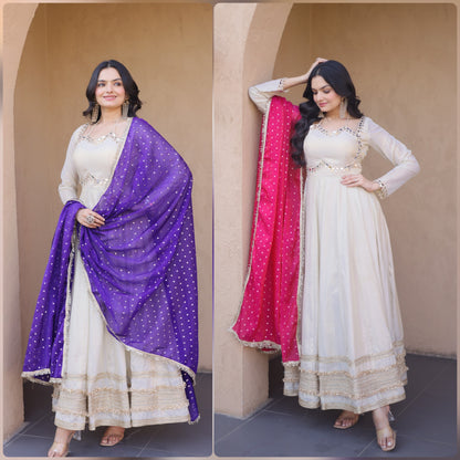 Elegant Gown with Dupatta Collection 2026 – Timeless Design with Classic Embroidery