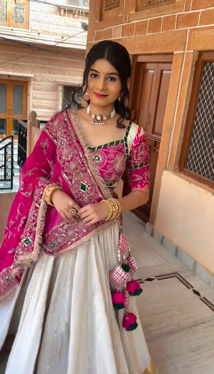 RangBhoomi Elegant Navratri Special Lehenga Choli Set with Heavy Embroidery and Premium Fabrics