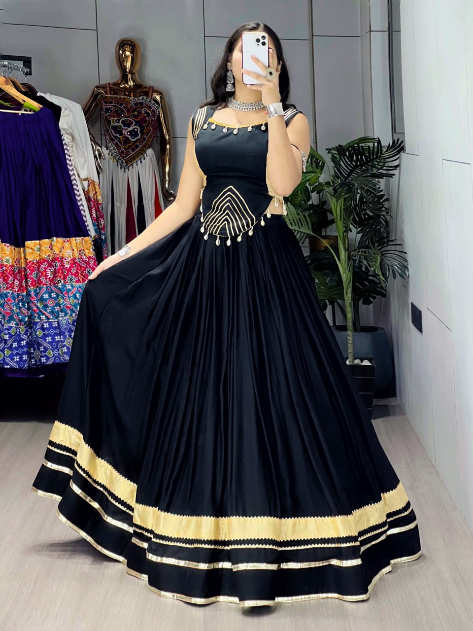 RangBhoomi Ethnic Women Lehenga with Fancy Top — Festive Navratri & Dandiya Set